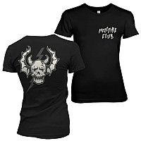 Stranger Things t-shirt, Hellfire Club Skull Girly BP Black, ladies