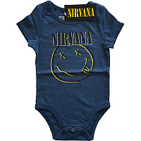 Nirvana baby body t-shirt, Inverse Smiley Blue, kids