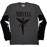 Nirvana t-shirt long rukáv, In Utero Mono Charcoal Grey & Black, men´s