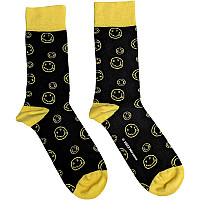 Nirvana ponožky, Outline Happy Faces Black, unisex - velikost 4 až 7 (36 až 40 EU)