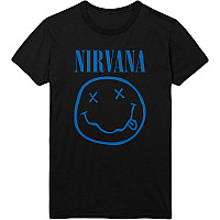 Nirvana t-shirt, Blue Smiley Black, men´s