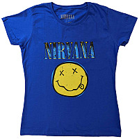 Nirvana t-shirt, Xerox Smiley Blue, ladies