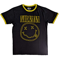 Nirvana t-shirt, Outline Happy Face ECO Black, men´s