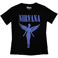 Nirvana t-shirt, Angelic Blue Mono Black, ladies