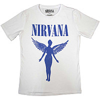 Nirvana t-shirt, Angelic Blue Mono White, ladies