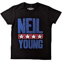 Neil Young t-shirt, Stars Logo Organic Black, men´s