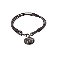 Rammstein kožený bracelet 19 cm s medailonkem, Rammstein Logo, unisex