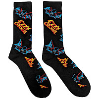 Ozzy Osbourne ponožky, Logos & Bats Black, unisex - velikost 4 až 7 (36 až 40 EU)