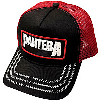 Pantera snapback, B&W Patch CO+Mesh Black & Red, unisex