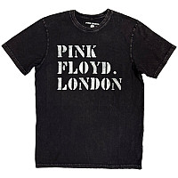 Pink Floyd t-shirt, Stencil Logo Stone Wash Black, men´s
