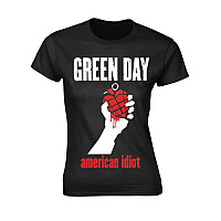 Green Day t-shirt, American Idiot Heart Girly BP Black, ladies
