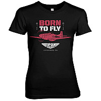Top Gun t-shirt, Born To Fly Girly Black, ladies