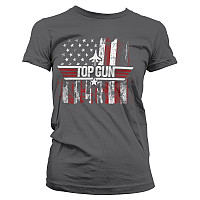 Top Gun t-shirt, America Girly Grey, ladies