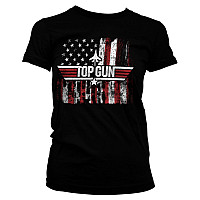 Top Gun t-shirt, America Girly Black, ladies