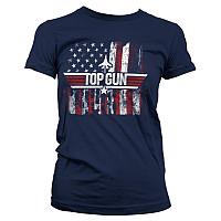 Top Gun t-shirt, America Girly Navy Blue, ladies