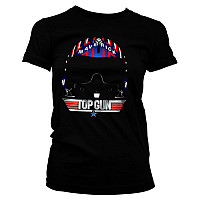 Top Gun t-shirt, Maverick Helmet Girly Black, ladies