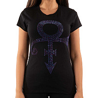 Prince t-shirt, Purple Symbol Diamante Black, ladies