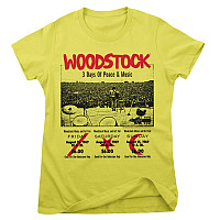 Woodstock t-shirt, 3 Day Ticket Girly Yellow, ladies