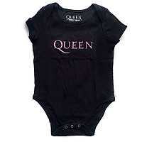 Queen baby body t-shirt, Pink Logo Black, kids