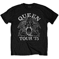 Queen t-shirt, Tour '75 Eco-Tee Black, men´s