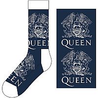 Queen ponožky, White Crests, unisex - velikost 7 až 11 (41 až 45)