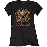 Queen t-shirt, Classic Crest Black Girly, ladies
