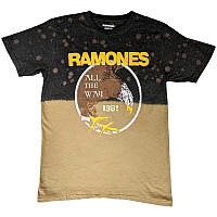 Ramones t-shirt, All The Way Dip Dye Wash Black, men´s