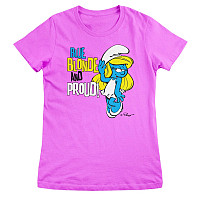 The Smurfs t-shirt, Blue, Blonde & Proud Girly Pink, ladies