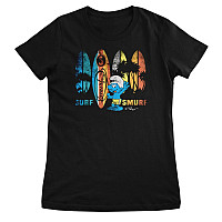 The Smurfs t-shirt, Surf Smurf Girly Black, ladies