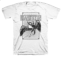 Led Zeppelin t-shirt, Icarus Burst White, men´s