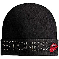 Rolling Stones winter beanie cap, Stones Embellished Black