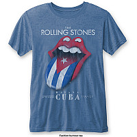 Rolling Stones t-shirt, Havana Cuba Burnout Mid Blue, men´s