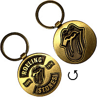 Rolling Stones kovová keychain 45 mm, Classic Tongue/Tour '78 Double-Sided Zinc