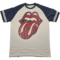 Rolling Stones t-shirt, Lick Raglan Natural & Navy Blue, men´s