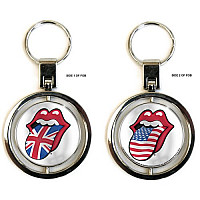 Rolling Stones kovová keychain spinner 50 x 5 mm, UK & US Tongues