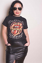 Rolling Stones t-shirt, Flaming Tattoo Tongue, ladies