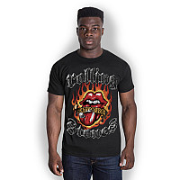 Rolling Stones t-shirt, Flaming Tattoo Tongue, men´s