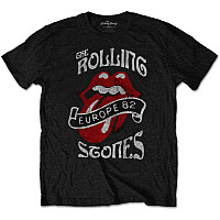 Rolling Stones t-shirt, Europe ´82 Tour Black, men´s