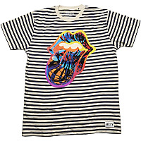 Rolling Stones t-shirt, Cyberdelic Striped Black & Natural, men´s