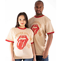 Rolling Stones t-shirt, US Tour '78 Ringer Natural & Orange, men´s
