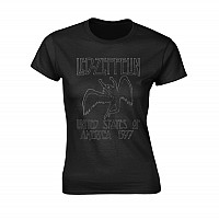 Led Zeppelin t-shirt, USA 1977 Girly Black, ladies