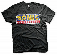 Sonic The Hedgehog t-shirt, Cracked Logo Black, men´s