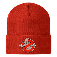 Ghostbusters winter beanie cap, Logo Organic Cotton Onesize Red