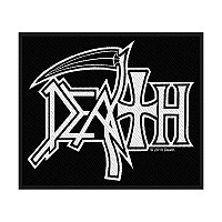 Death tkaná patch PES 100x90 mm, Logo