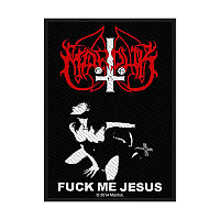 Marduk tkaná patch PES 100x50 mm, Fuck Me Jesus