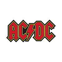 AC/DC tkaná patch PES 100 x 50 mm, Logo Cut-Out