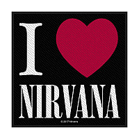 Nirvana tkaná patch PES 100x100 mm, I Love Nirvana
