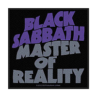Black Sabbath tkaná patch PES 100x100 mm, Master Of Reality