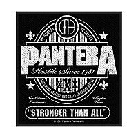Pantera tkaná patch PES 100x90 mm, Stronger Than All
