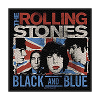 The Rolling Stones tkaná patch PES 100x100 mm, Black & Blue